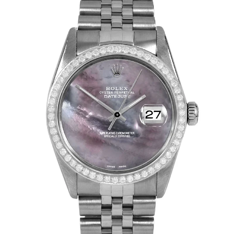 men's Rolex watches with tachymeter scale -​Rolex Datejust 36mm | 16014-BMOP-NOHM-BDS-JBL