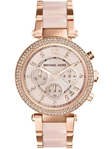 Men's Chronograph Watches for Navigation Instruments-Michael Kors Analog Rose Dial Women'S Watch - Mk5896I