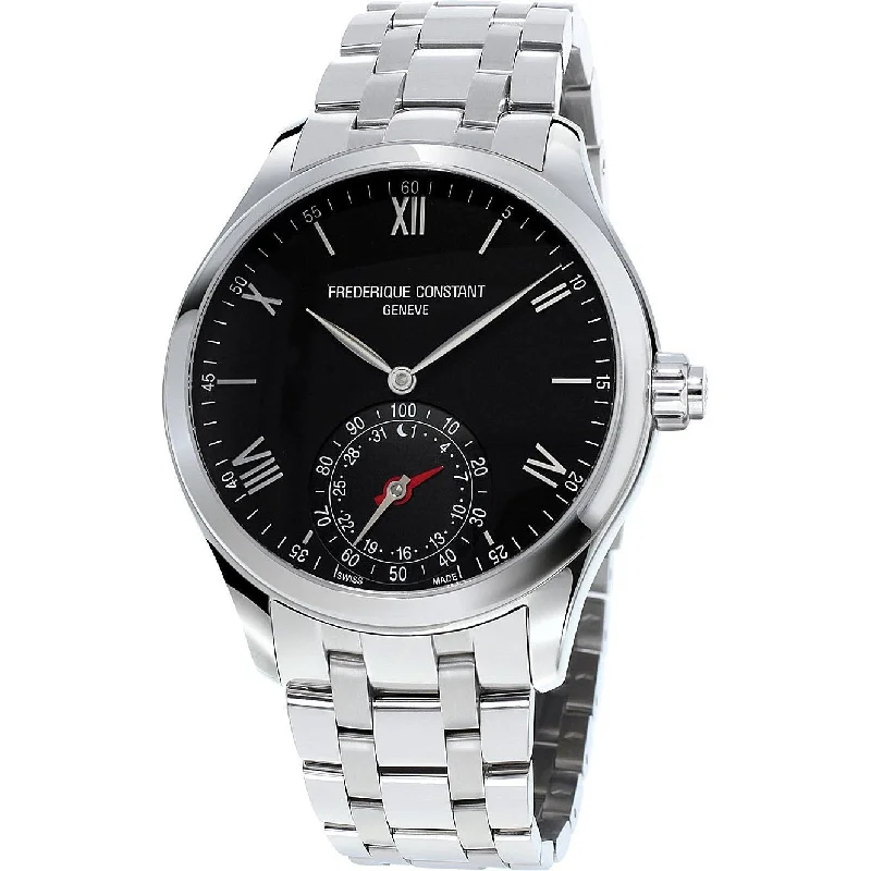 Men's Chronograph Watches for Collectors-Frederique Constant Men's FC-285B5B6B Horological Smartwatch Stainless Steel Watch