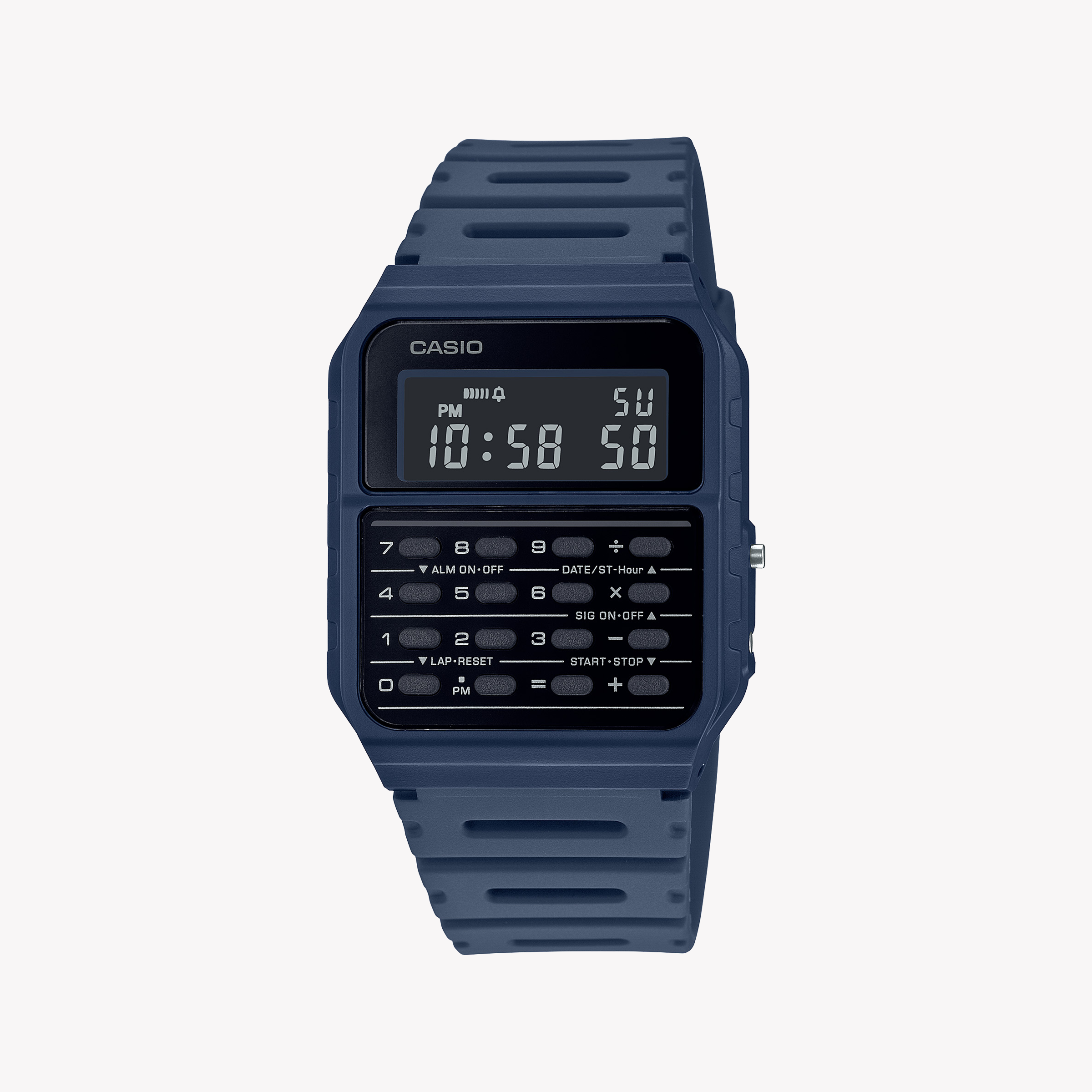 Men's Digital Watches with Personalized Engraving-Casio Men's Blue Resin Watch, Digital | CA-53WF-2BDF
