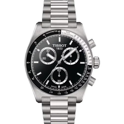 Women's Heritage Watches for Orienteering-Tissot T-Sport Black Dial Men 40mm