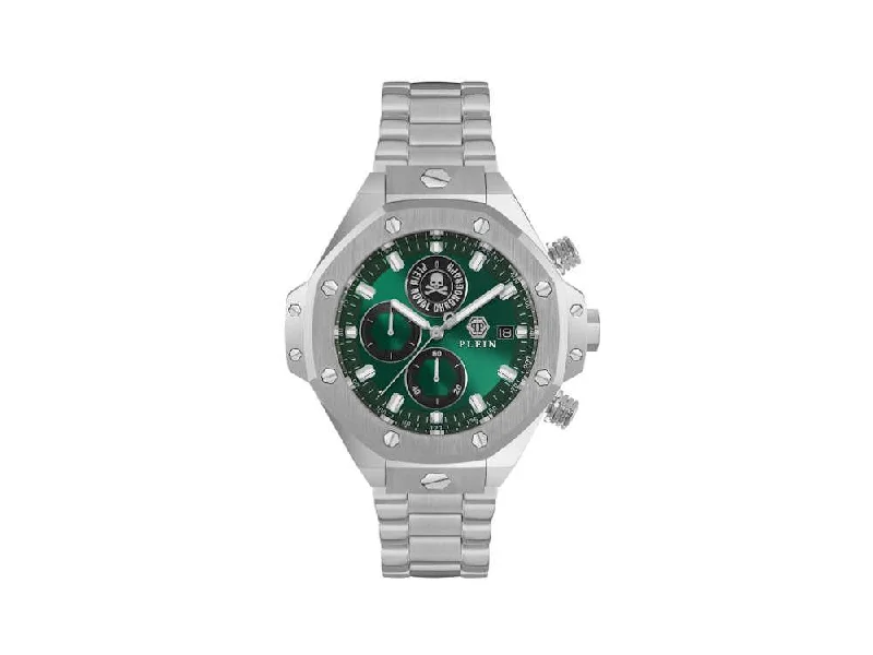 Men's Quartz Watches for Navigation Instruments-Philipp Plein Chrono Royal Sport-Tech Quartz Watch, Green, 46mm, PWLFA0425