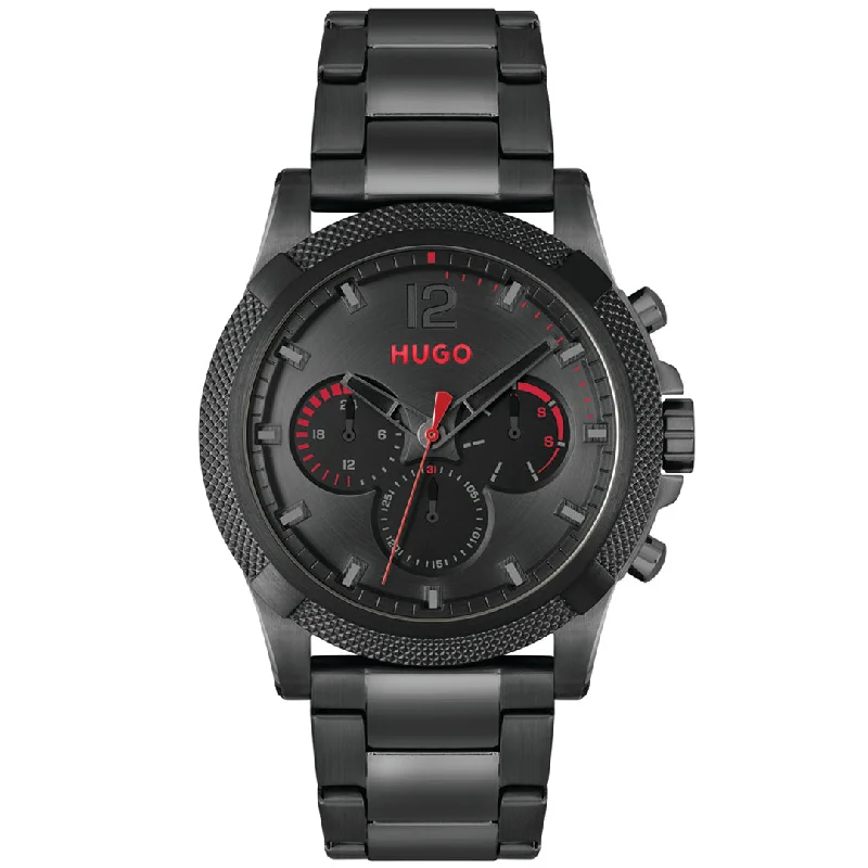 Men's Quartz Watches with Dual Time Zones-HUGO, IMPRESS-FOR-HIM