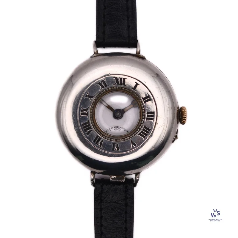 Men's Military Watches for Underwater Use-Vintage - Military Trench Style - Half Hunter - Wristwatch - Marked A.G.R.