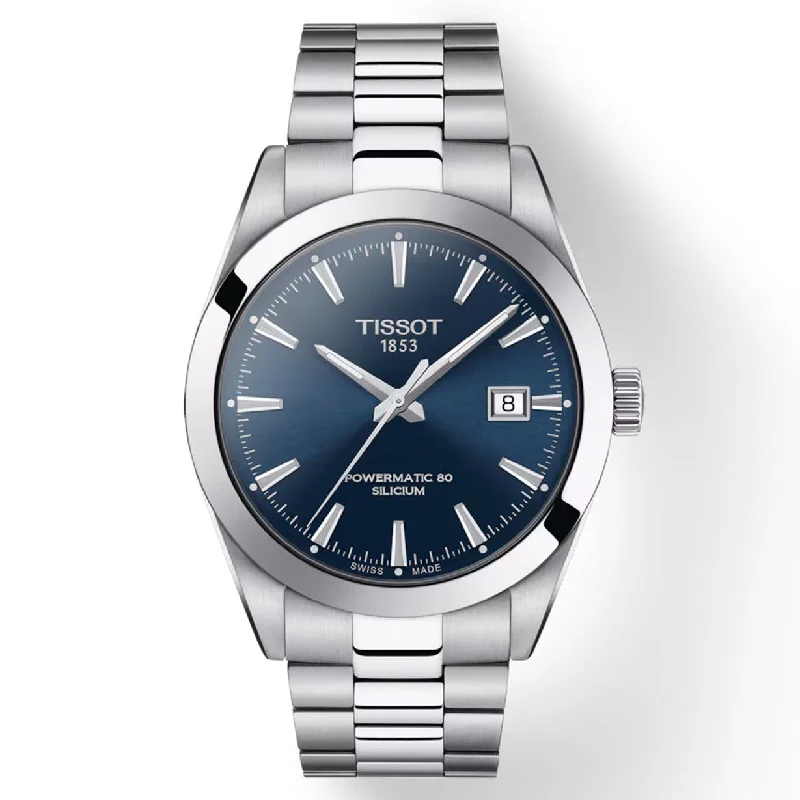 Women's Heritage Watches for Law Enforcement-Tissot T-Classic Blue Dial Men 40mm