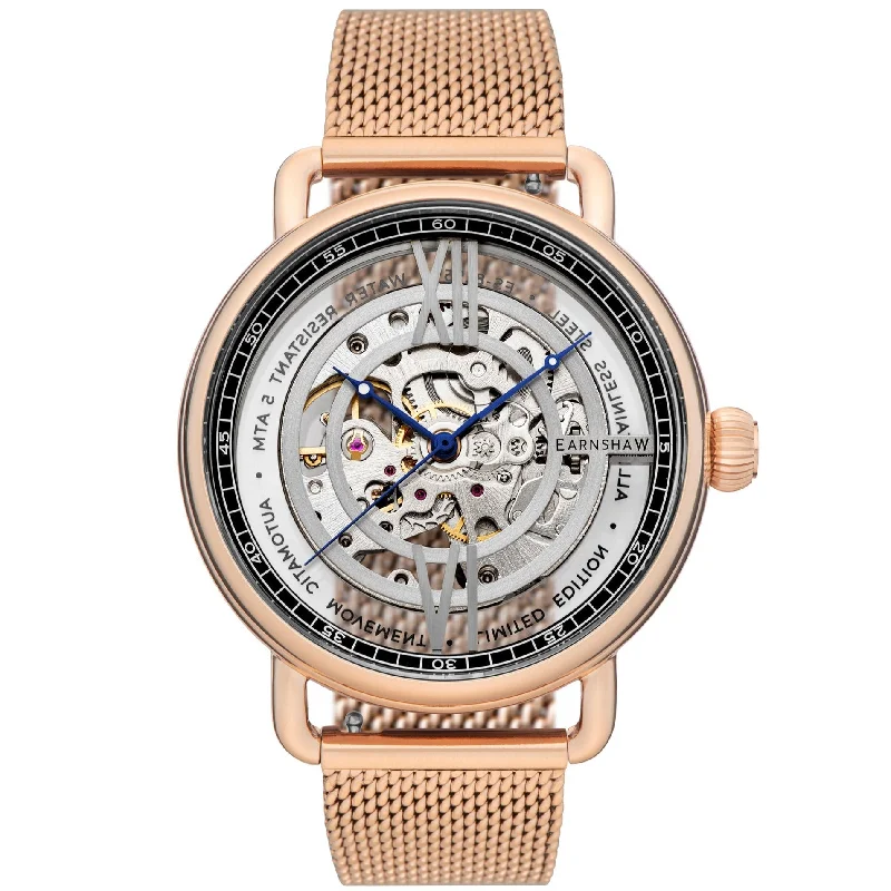 Men's Round Case Style Dress Watches for Classic Look-Thomas Earnshaw Investigator Watch ES-8195-44