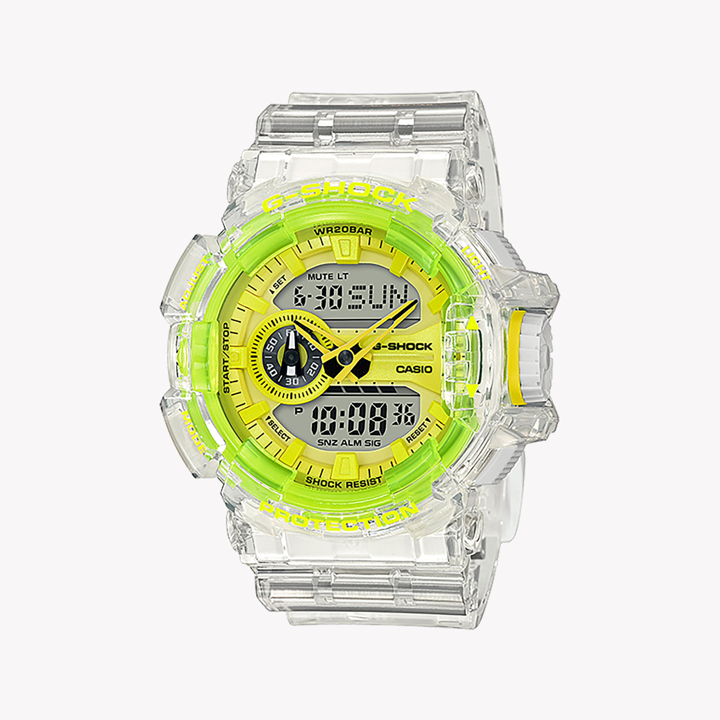 Men's Digital Watches for Military Personnel-G-SHOCK Men's White Resin Watch, Digital Dial | GA-400SK-1A9DR