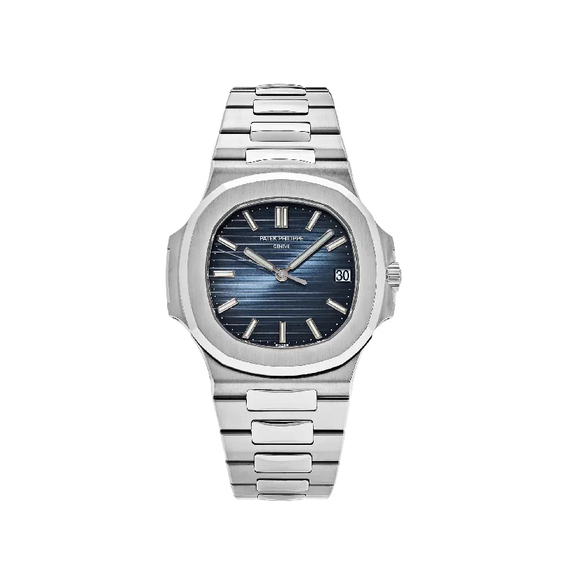 Men's Patek Philippe Watches for Exclusive Owners-Patek Philippe Nautilus 5711/1A-010 Date Stainless Steel Blue Dial (2018)