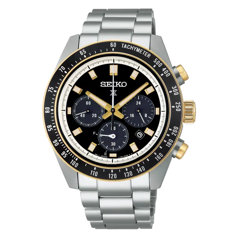 Women's Chronograph Watches with Countdown Timer-Seiko Prospex Circuit Race Solar Speedtimer Chronograph - SSC941P1
