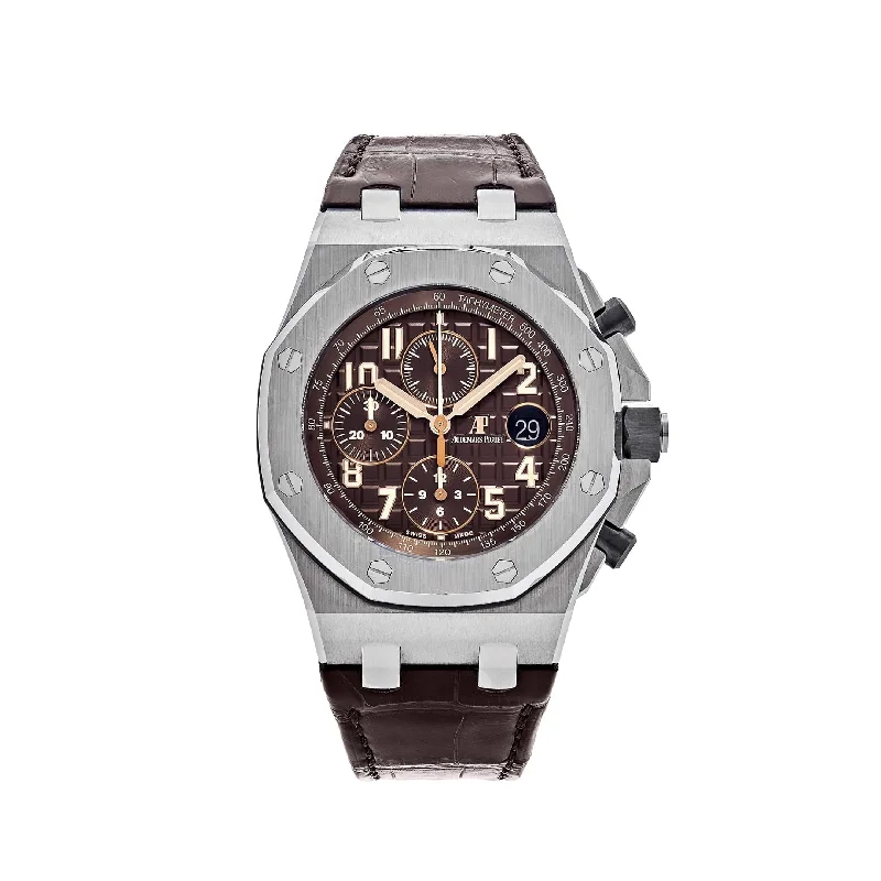 Men's Audemars Piguet Elegant Style Watches-Audemars Piguet Royal Oak Offshore 26470ST.OO.A820CR.01 Chronograph Stainless Steel Brown Dial