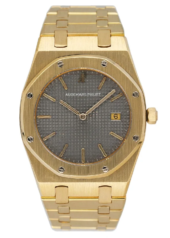 Men's Audemars Piguet Thin Case Watches-Audemars Piguet Royal Oak 56175BA Gray Dial 18K Yellow Gold Ladies Watch