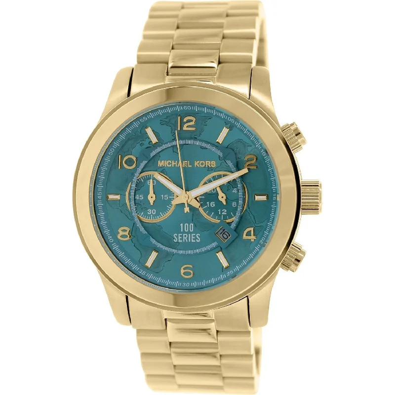Men's Chronograph Watches with Anniversary Edition-Michael Kors Men's MK8315 Runway Watch Hunger Stop Chronograph Gold-Tone Stainless Steel Watch