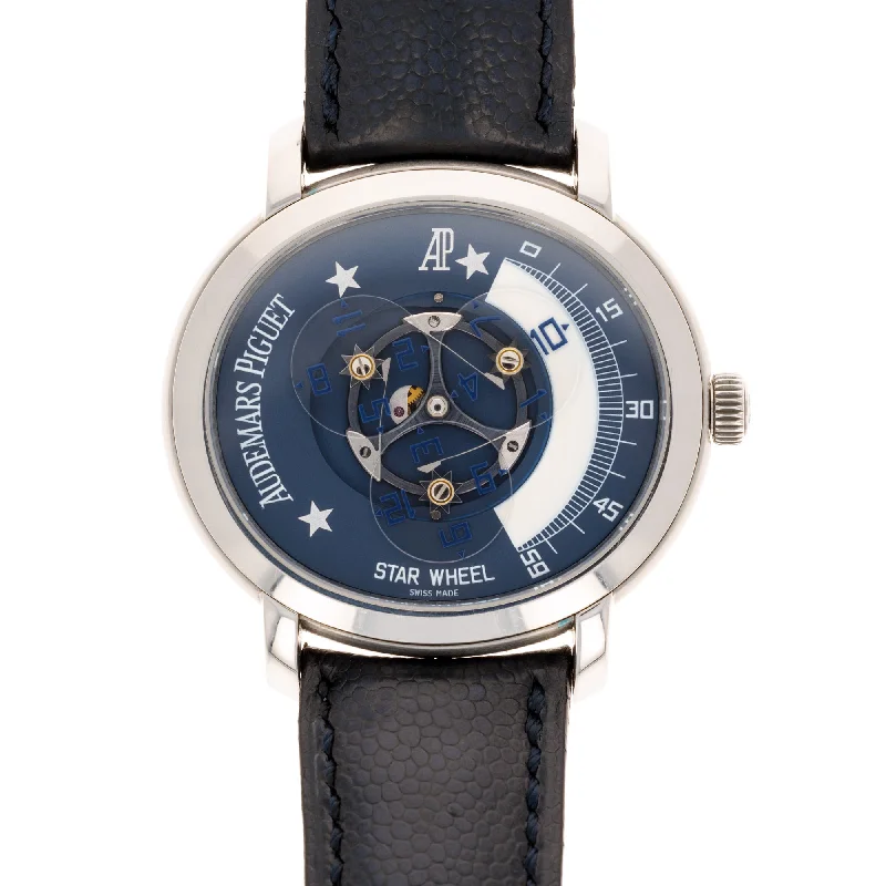 Men's Audemars Piguet Anniversary Design Watches-Audemars Piguet Steel Star Wheel Millenary Watch Ref. 25898