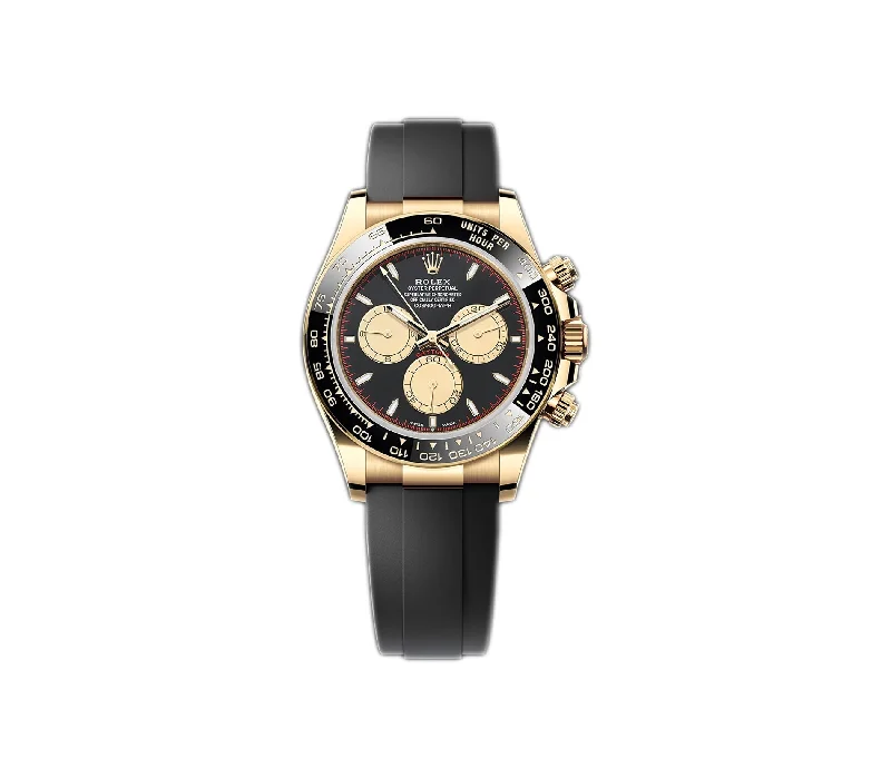 men's Rolex watches with unidirectional bezel -​40mm 18k YG Ceramic Bezel Paul Newman Dial Oysterflex New Caliber