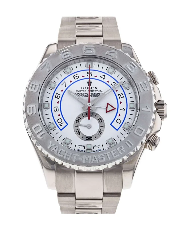 men's Rolex watches with regulator dial -​Rolex Yacht-Master II White Dial 44mm Men's Watch