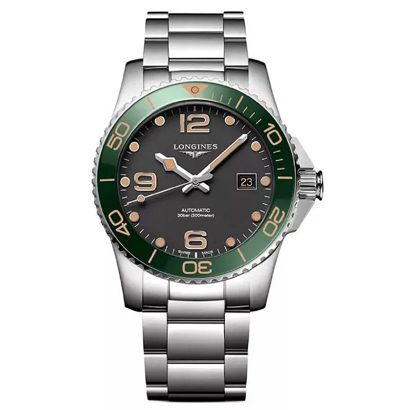 Women's Pilot Watches with Advanced Navigation-Longines Hydroconquest Black Dial Men 41mm