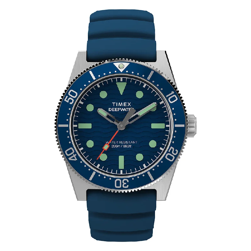 Men's Military Watches for Risk Assessment-Deepwater Reef 200 3-Hand 40mm Rubber Band