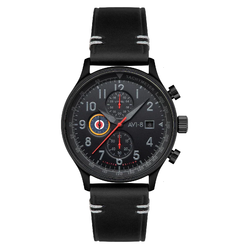 Men's Chronograph Watches with Dual Time Zones-Void Black