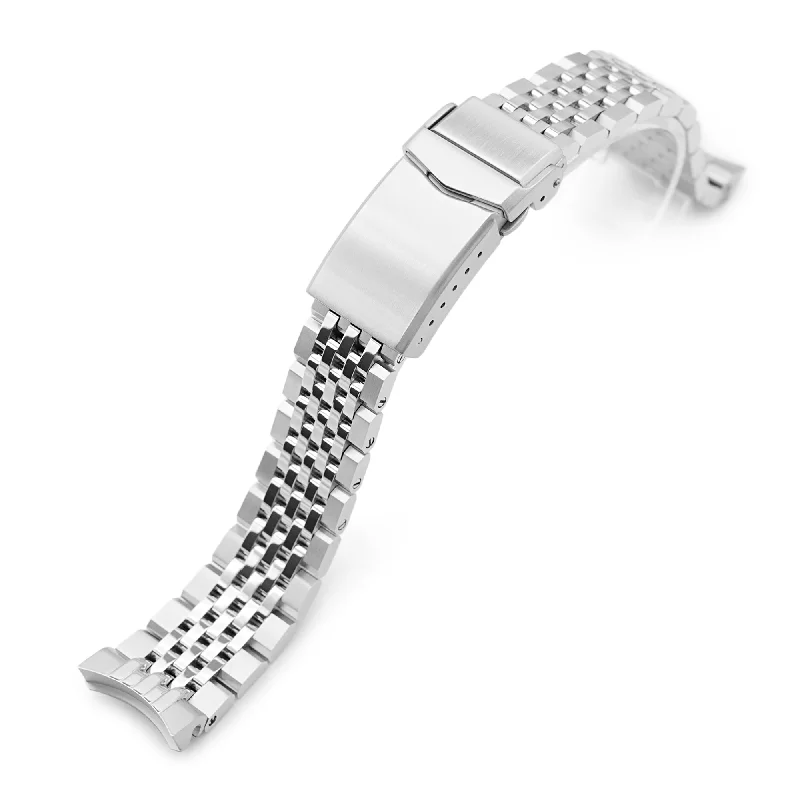 Men's Seiko Gift Watches-19mm Asteroid Watch Band for Grand Seiko 44GS SBGJ235 SBGJ201 SBGJ203, Stainless Steel - Brushed with Polished Center, V-Diver Clasp