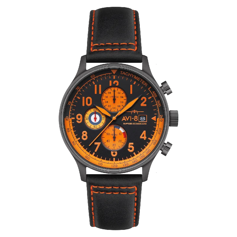 Men's Chronograph Watches with Hygrometer Feature-Noire