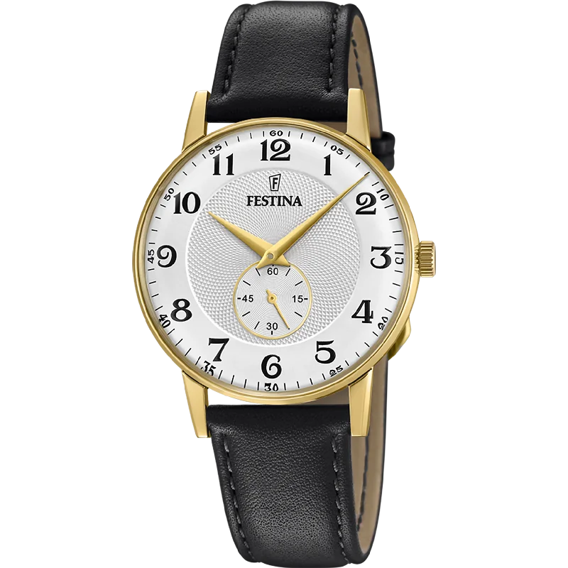 Men's Luxury Style Dress Watches for Opulent Designs-Festina Retro Men's Black Watch F20567/2