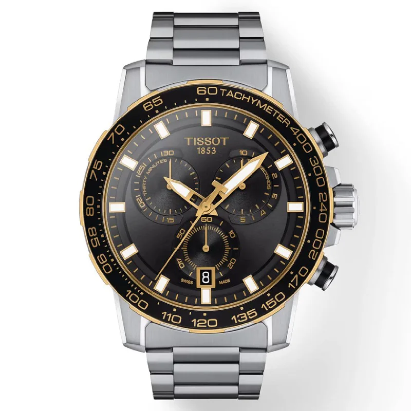 Women's Heritage Watches with GPS Navigation-Tissot T-Sport Black Dial Men 45.5mm