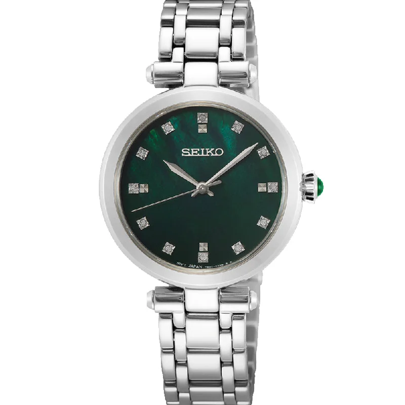 Men's Seiko Solar Powered Watches-Seiko SRZ535P Diamond Set