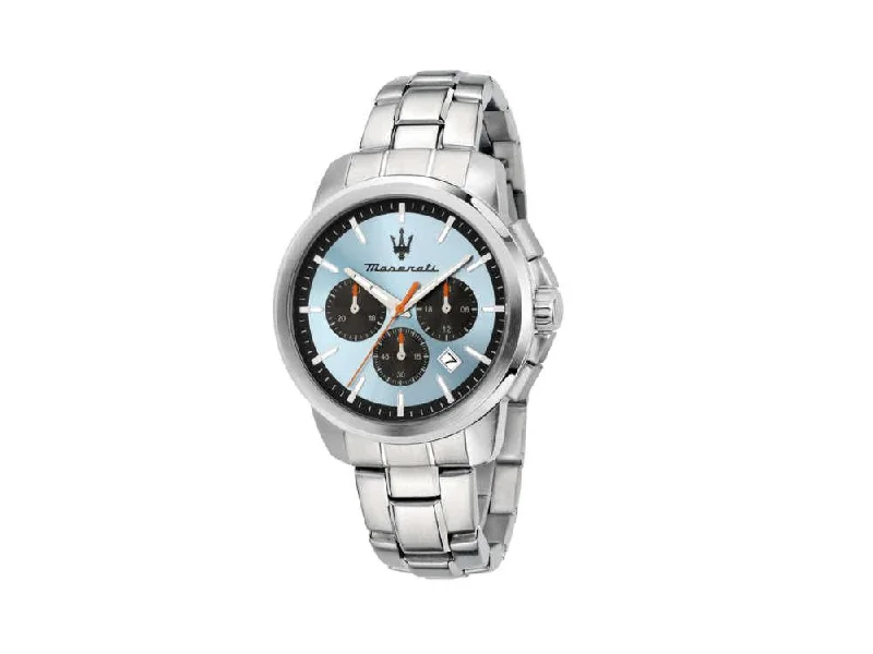 Men's Quartz Watches for Pilots-Maserati Successo Quartz Watch, Blue, 42 mm, Mineral crystal R8873621044