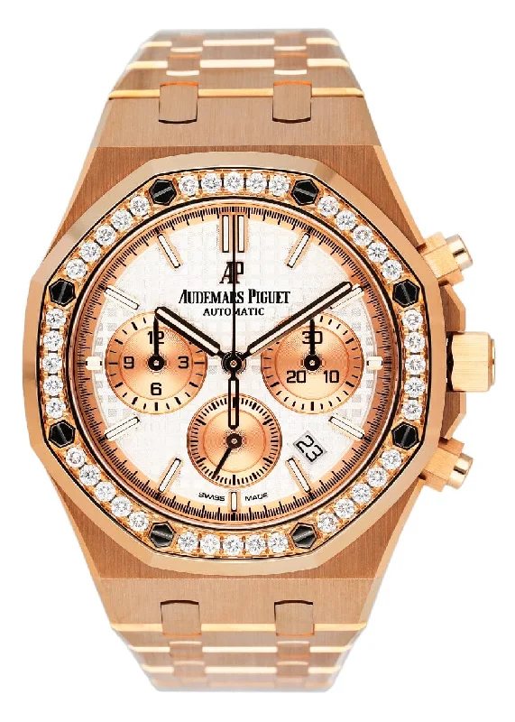 Men's Audemars Piguet Smart Design Watches-Audemars Piguet Royal Oak 26315OR Diamond Rose Gold Watch Box Paper