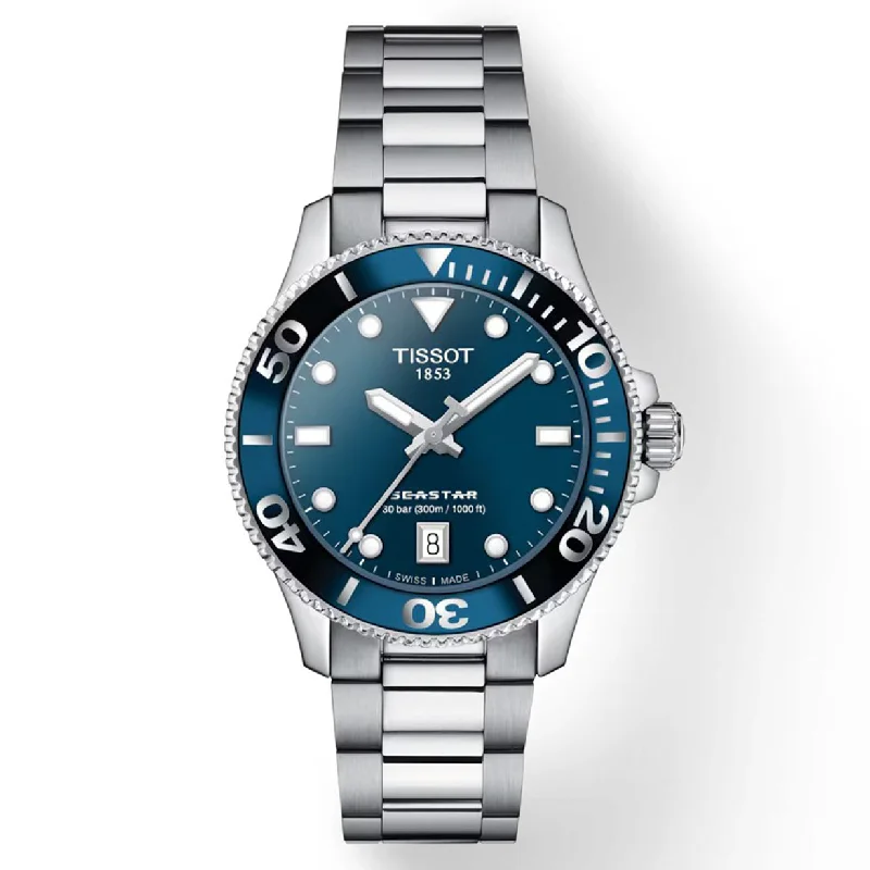 Women's Heritage Watches for Orienteering-Tissot T-Sport Blue Dial Women 36mm