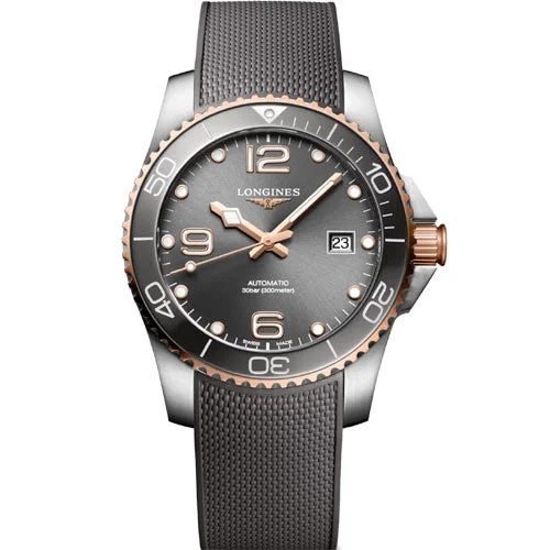 Women's Pilot Watches for High-End Collectors-Longines Hydroconquest Sunray Grey Dial Men 41mm