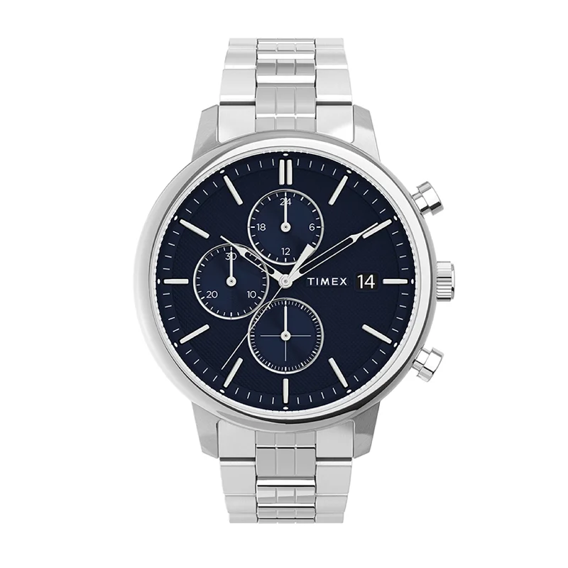 Men's Chronograph Watches with Classic Design-Chicago Chronograph 45mm Stainless Steel Band