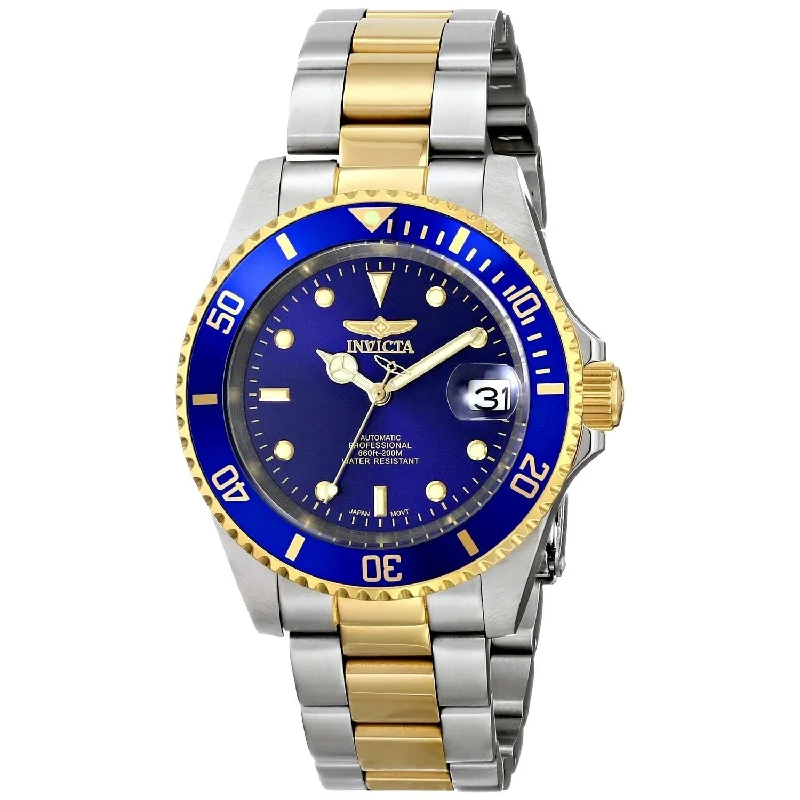 Men's Chronograph Watches for Understated Elegance-Invicta Men's 8928OB Pro Diver Automatic Gold-Tone and Silver Stainless Steel Watch