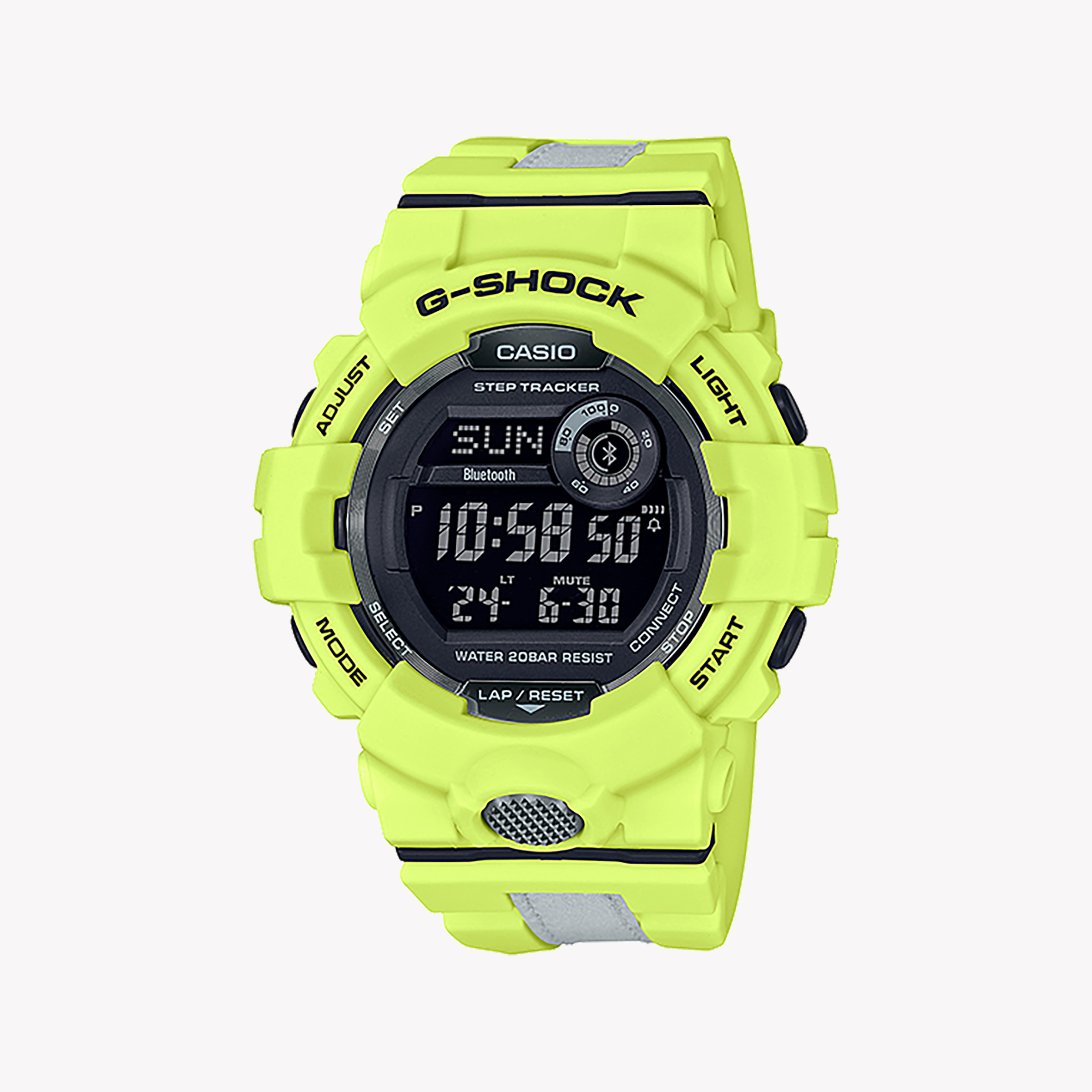 Men's Digital Watches with Altimeter Calibration-CASIO G-SHOCK GBD-800LU-9DR TOUGH & SPORTY - BOLD YELLOW DIGITAL TIMEPIECE