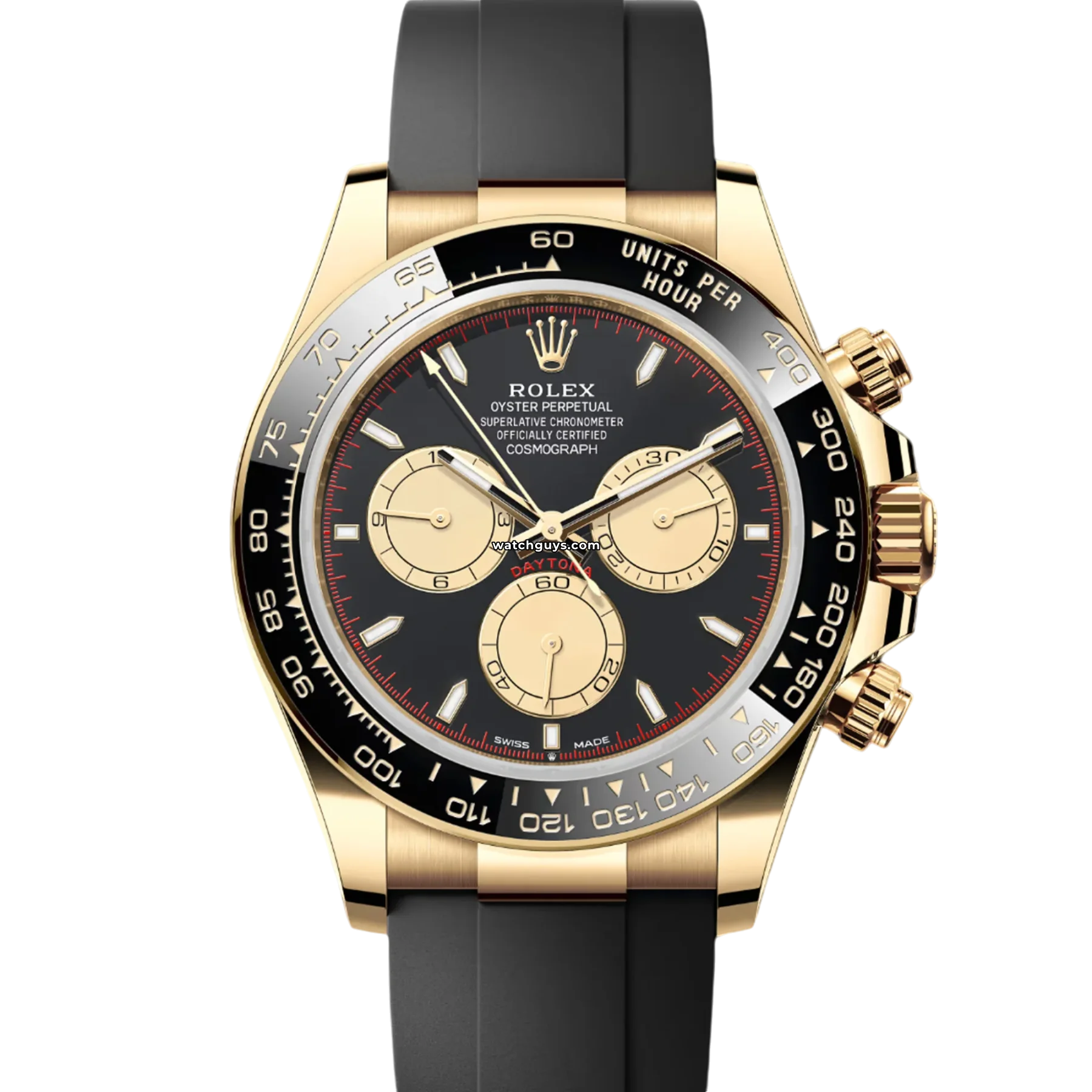 Women's Rolex Hybrid Design Watches-Rolex Daytona 126518 Black Oysterflex