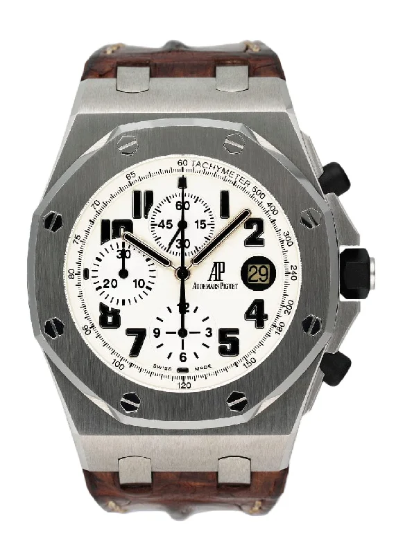 Men's Audemars Piguet Business Meeting Design Watches-Audemars Piguet Royal Oak Offshore 26170ST Safari Mens Watch Papers