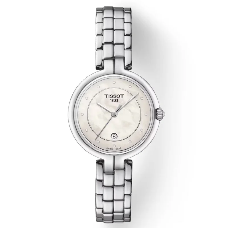 Women's Heritage Watches for Understated Elegance-Tissot T-Lady White Mother-Of-Pearl Dial Women 30mm