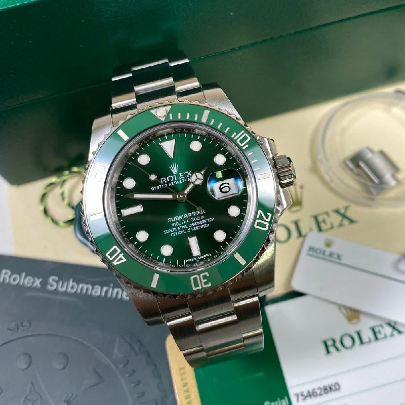 Women's Rolex Summer Watches-Rolex Submariner 116610LV Hulk (2016)
