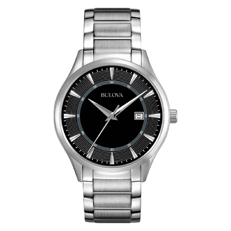 Men's Chronograph Watches for Fitness Tracking-Bulova Men's 96B184 Stainless Steel Watch