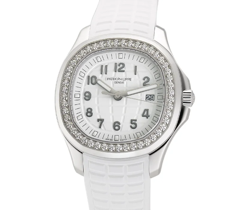 Men's Patek Philippe Watches for Law Enforcement-39mm Ladies Diamond Bezel Steel White Dial Quartz
