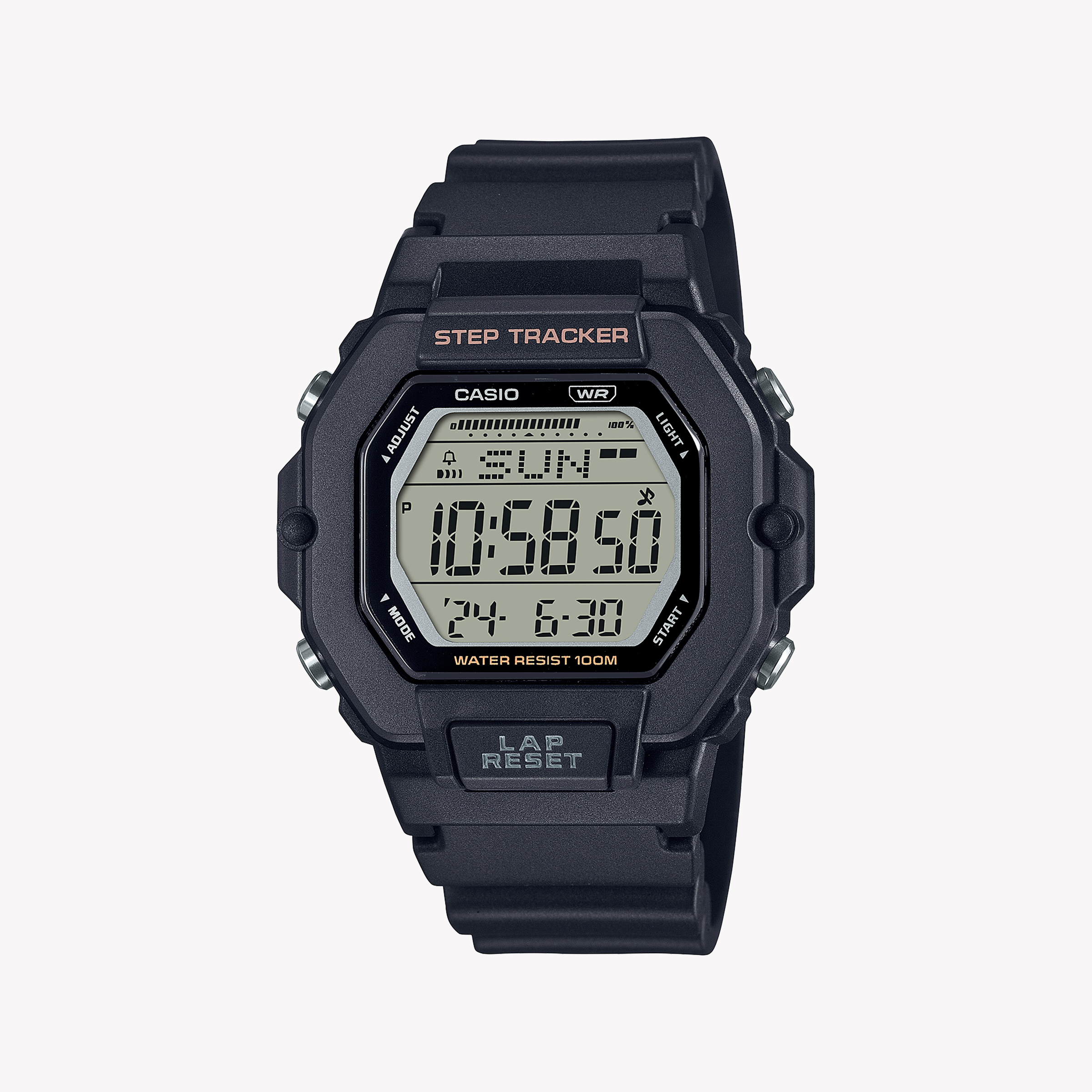 Men's Digital Watches with Tactical Design-CASIO LWS-2200H-1AVDF SPORTY ELEGANCE - ACTIVE WOMEN'S WATCH WITH BLACK RESIN BAND & DIGITAL DISPLAY