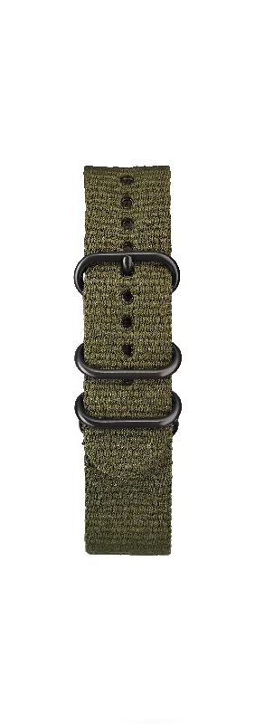 Men's Military Watches with Surveillance Systems-STR-N01: Olive Green Ballistic Military Webbing Strap