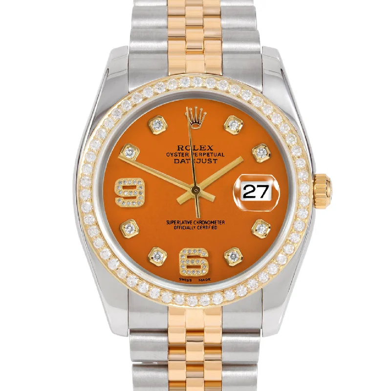 men's Rolex watches with retrograde display -​Rolex Datejust 36mm | 116233-ORN-8DA69-BDS-JBL