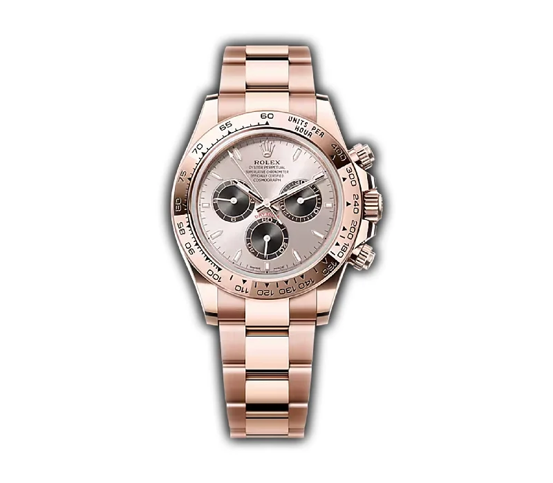 How to spot fake Rolex Oyster Perpetual men's watches -40mm 18k Everose Gold Sundust Bright Black Dial New Caliber