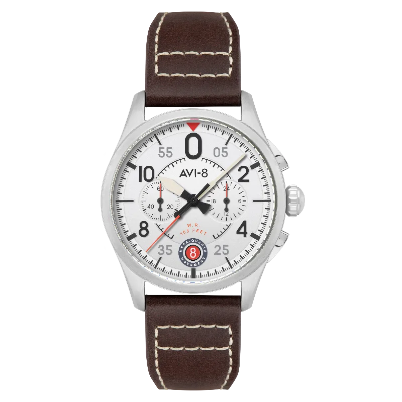 Men's Chronograph Watches with Altimeter Function-Aircraft White