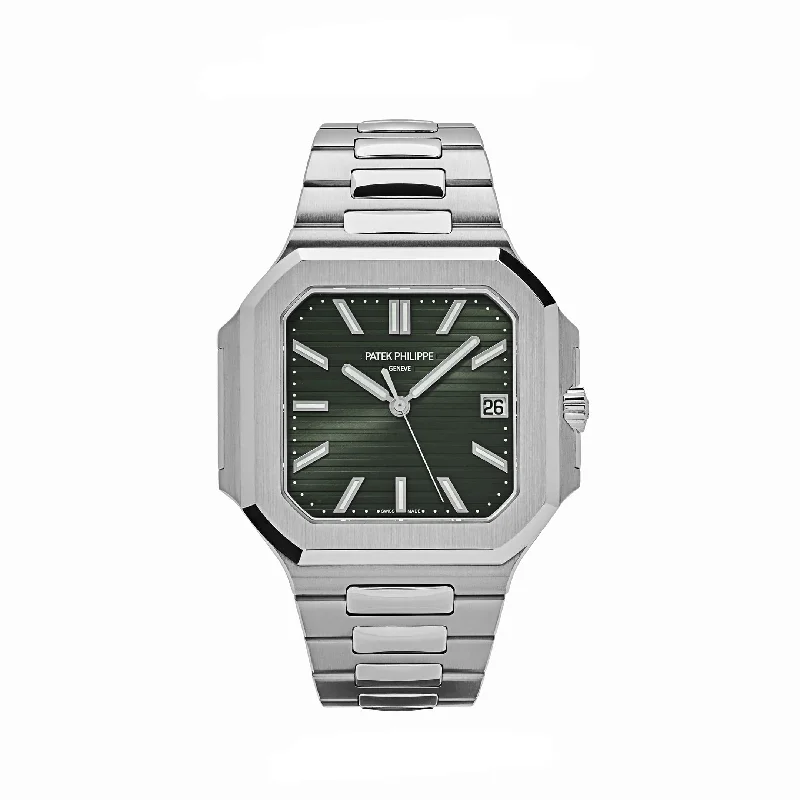 Men's Patek Philippe Watches with Luxury Materials-Patek Philippe Cubitus 5821/1A-001 Stainless Steel Green Dial (2024)