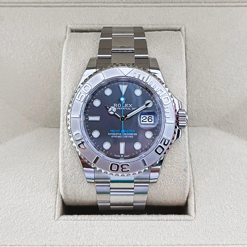 men's Rolex watches with ruby bezel -​Rolex Yacht-Master40 40mm Steel/Plat Slate Dial Button Markers 2024 Ref m126622-0001 (#843)