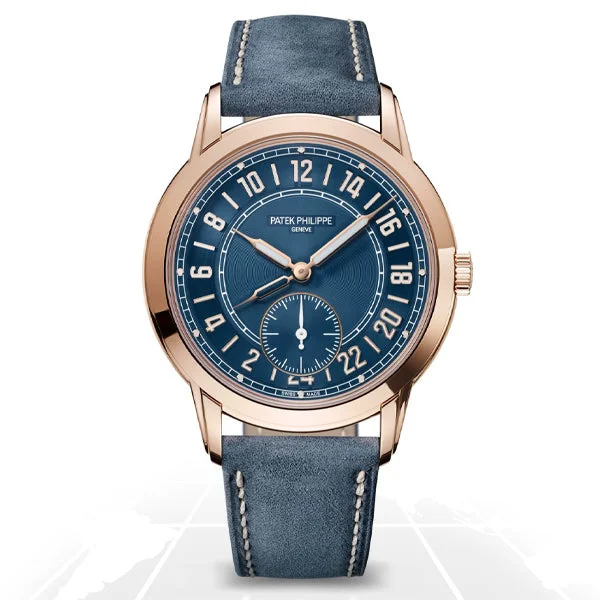 Men's Patek Philippe Watches with Personalized Engraving-Patek Philippe	Calatrava 24 Hour World Time	5224R-001