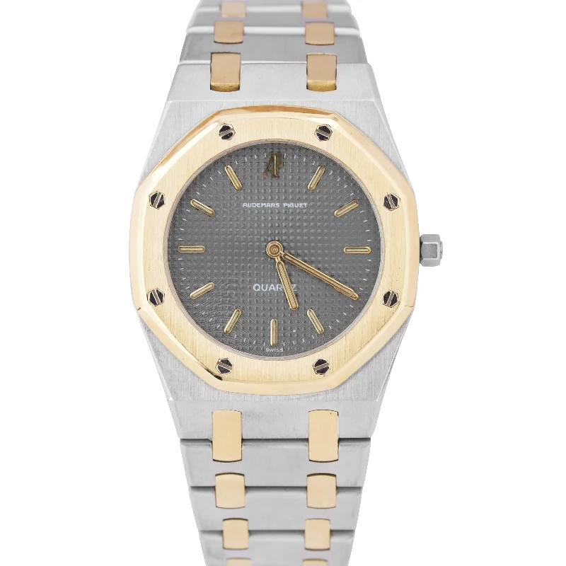 Women's Audemars Piguet Cushion Case Watches-Ladies Audemars Piguet Royal Oak 30mm 18K Yellow Gold Two-Tone Quartz Watch