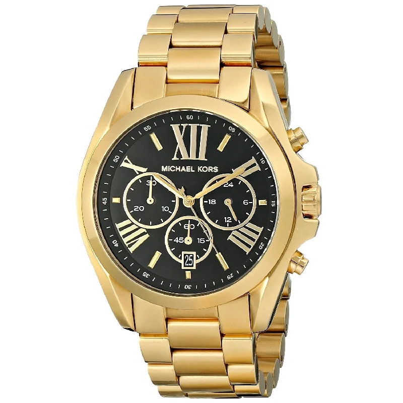 Women's Chronograph Watches for Law Enforcement-Michael Kors Women's MK5739 Bradshaw Chronograph Gold-Tone Stainless Steel Watch
